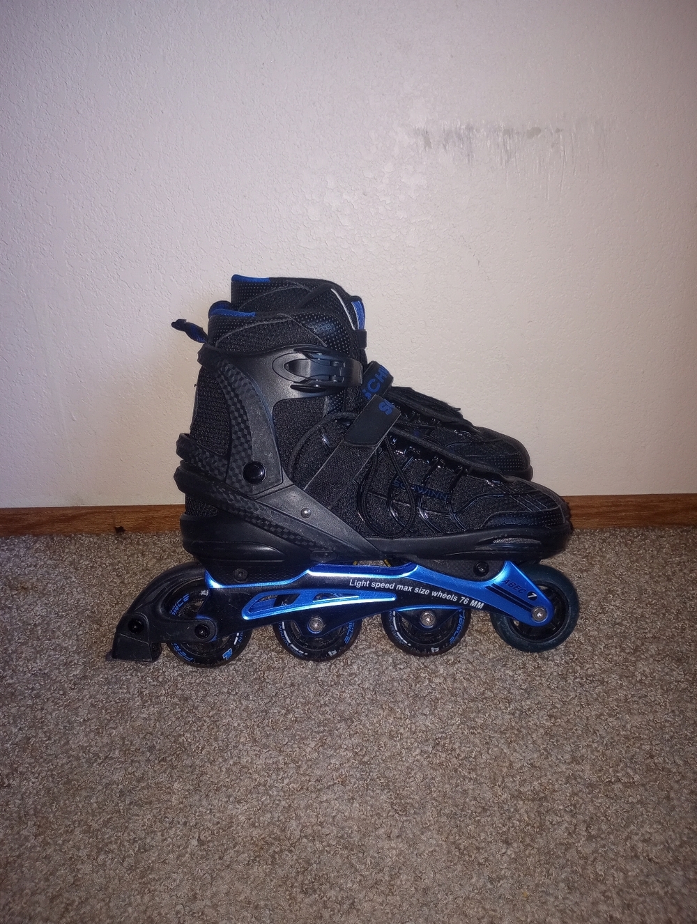 Schwinn Light Speed Wheels 76mm Lace-Up Inline Skates Mens Size 10-11.5 Abec 7